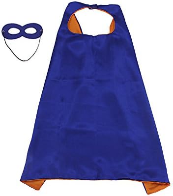 LYNDA SUTTON DIY Drawing Superhero Cape for Kids/Adults Colorful Costumes 1 Double Sided Cape+1 Mask 27.5" L/43.3" L