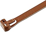 Gocableties 100 Pack 250mm 7.6mm Reusable Cable Ties Brown Heavy Duty view 3