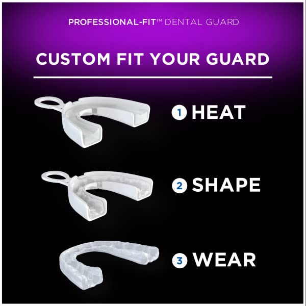 DENTEK PROFESSIONAL-FIT DENTAL GUARD FOR NIGHTTIME TEETH GRINDING, 1 COUNT, (PACK OF 3)