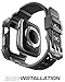 SUPCASE [Unicorn Beetle Pro] Case for Apple Watch 3 [42mm], Rugged Protective Case with Strap Bands for Apple Watch Series 3/2/1 (Black)