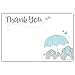 Blue Elephant Boy Baby Shower Thank You Cards (20 Count)