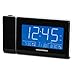 Magnasonic Alarm Clock Radio with USB Charging for Smartphones & Tablets, Time Projection, Auto Dimming, Dual Gradual Wake Alarm, Battery Backup, Auto Time Set, Large 4.8