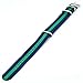 CIVO Watch Bands NATO Premium Ballistic Nylon Watch Strap Stainless Steel Buckle (Navy/Shamrock, 18mm)