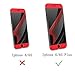 iPhone 6 Plus Case, iPhone 6s Plus Case, Ultra-Thin PC Hard Shockproof 3 in 1 Velvet Touch Fingerprint-Proof Anti-Slip Anti-Marks Cover for iPhone 6/6s Plus 5.5inch Red+Black