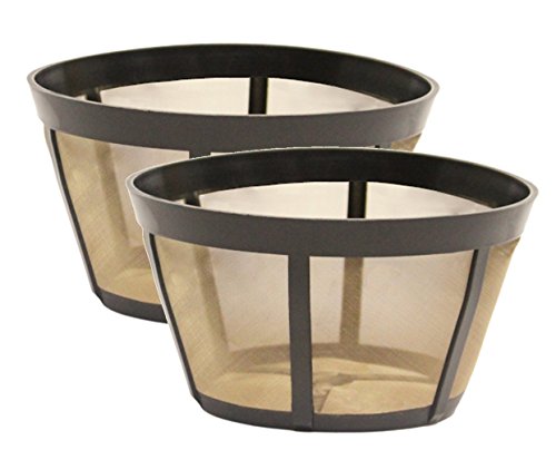 2 Pack GoldTone Reusable Basket Coffee Filter, Fits BUNN Coffee Makers (2)