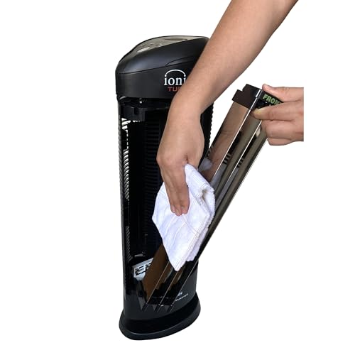 Ionic Pro Turbo (TA550) Ionic Air Purifier Tower for Home, Quiet Ionic Filterless Design, Covers Up to 600 Sq. Ft., Removes Odors, Smoke, Dust, and Allergens – Black