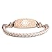 BAIYI Medical Alert ID Bracelet White Leather Cord with Rose Gold Tag Free Engraving for Women 7in