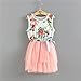 Niyage Little Girls Sleeveless Floral Princess Dress Tulle Tutu Sundress 4T Pink