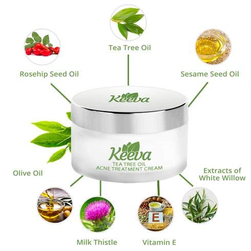 Get the Clear, Acne-FREE Skin You Deserve in Just 3 Days with Keeva\'s 7x Faster Organic Acne System. Includes Patented Acne Cream, Serum, Face Wash (3 in 1 Kit)