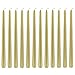 Mega Candles 12 pcs Unscented Gold Taper Candles, Hand Poured Wax Candle 12 Inch x 7/8 Inch, Home Décor, Wedding Receptions, Centerpieces, Birthdays, Celebrations, Romantic Events, Holders