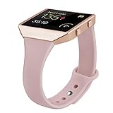 YiJYi Bands Compatible with Fitbit Blaze,Slim Soft Silicone Band with Metal Frame Replacement Strap Wristband for Women Men (Small(5.5