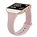 YiJYi Bands Compatible with Fitbit Blaze,Slim Soft Silicone Band with Metal Frame Replacement Strap Wristband for Women Men (Small(5.5
