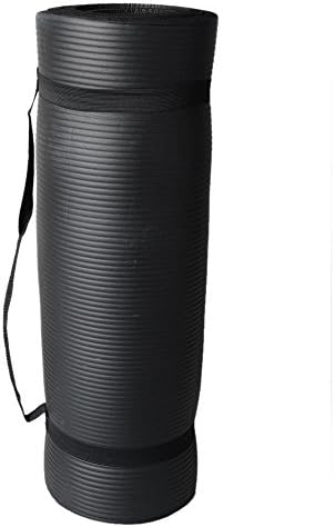 72" x 24"x 0.6"(15MM) Extra Thick Black NPR Yoga Mat Pad Non-Slip Durable Mats