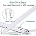 Stylus Pen for Apple iPad - Capacitive Rechargeable Styli with 1.5mm Ultra Fine Tips Active Electronic Pencil for Apple iPad/iPhone/iPad Pro/Samsung Tablet with Replaceable Cap (17cm, White)
