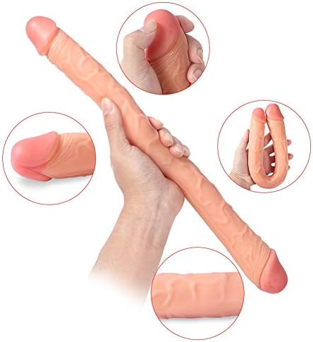 JUEYA 18 Inch Double Sided Big Toy Real Feel Soft Flexible Double Head Massage