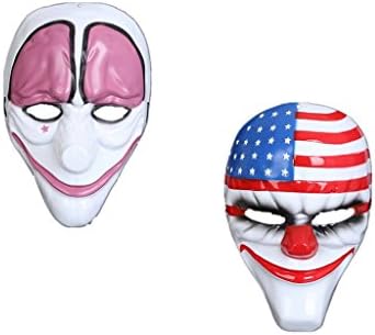 WeSurprise Payday 2 Game Mask Halloween Costume Cosplay Horror Theme Mask Set of 2 (Dallas and Hoxton)
