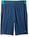 adidas Performance Boys Barricade Shorts, Mineral Blue/EQT Green, Large