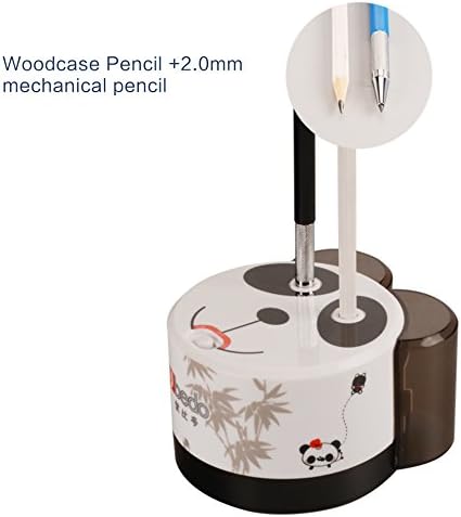 UBEDO electric pencil sharpener with heavy duty for classroom, USB plug in, fast sharpened within seconds, used for both woodcase pencil and 2mm mechanical pencil.