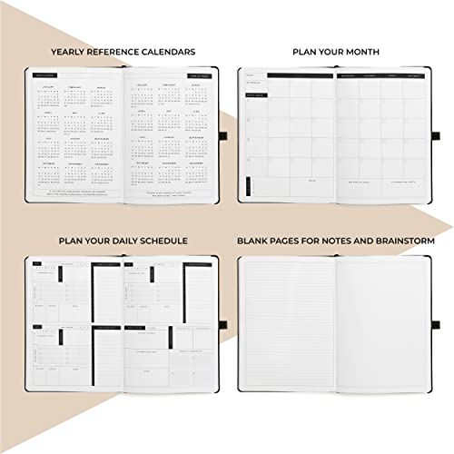 Smart Planner Daily 2024 - Undated A4 Hardcover Planner With Goal Tracking & Productivity Sections