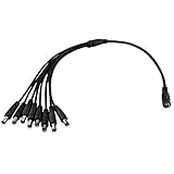 ESUMIC® DC Power Female to Male Splitter Adatper Cable for LED Strip Lights CCTV Camera (1TO8)