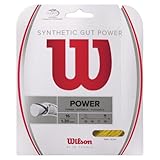Wilson Synthetic Gut Power 40-Feet Tennis String Set, Gold, 16