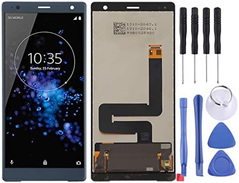 HAIJUN Mobile Phone Replacement Parts LCD Screen and Digitizer Full Assembly (New) for Sony Xperia XZ2(Black) Flex Cable (Color : Blue)