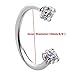Jovivi 3pcs 16g CZ Stainless Steel Horseshoe Hoop Multi-functional Captive Ring for Nose Daith Lip Eyebrow Nipple Ear Cartilage Helix Septum