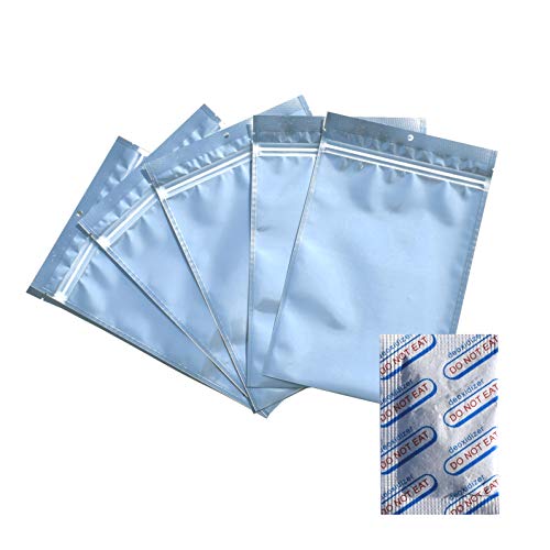 AwePackage Clear Silver Flat Pouch Zipper Bag with Oxygen Absorber for Home Made Jerky (50, 7x11"(10oz)) - Thumbnail 6