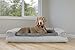 Furhaven Pet Dog Bed | Ultra Plush Faux Fur & Suede Pillow Cushion Traditional Sofa-Style Living Room Couch Pet Bed w/ Removable Cover for Dogs & Cats, Gray, Jumbothumb 3