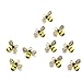 Gonioa 10 PCS Crystal Yellow Bee Design Charms Honeybee Charms Pendants for Crafting, Jewelry Making, Necklace, Earrings