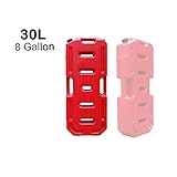 SXMA Fuel Tank Cans Spare 8 Gallon Portable Fuel Oil Petrol Diesel Storage Gas Tank Emergency Backup for Jeep JK Wrangler SUV ATV Car Motorcyc Toyota ect Most Cars (30L, Red)(Pack of 1)