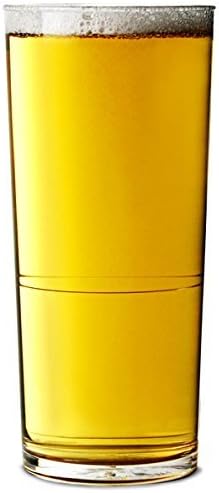 Elite In2stax Polycarbonate Pint Tumblers CE 20oz / 568ml - Set of 4 | Plastic Reusable Tumblers, Virtually Unbreakable Polycarbonate Plastic - Ideal for Parties, Outdoors & Event Catering by BB Plas