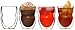 Ozeri Serafino Double Wall Insulated Beverage and Coffee Glasses, 8-Ounce, Set of 4