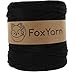 T-Shirt Yarn Cotton Fettuccini Zpagetti - Sewing Knitting Crochet T Shirt Yarn - 100 Meter - Black