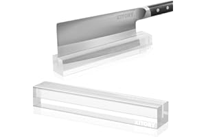 Square Cleaver Knife Block, Knife Stand/Holder especialy for Square Cleaver Knife Display or Exhibition - 7.8'' Elegant Trans