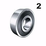Two (2) 608-2RS 8x22x7 Precision Double Shielded Greased Ball Bearings 608 RS