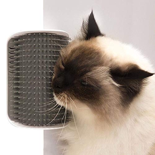 SHOP-STORY - Groomer Grey: Corner grooming brush for cats.
