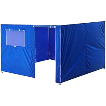 Eurmax Full Zippered Walls for 10 x 10 Easy Pop Up Canopy Tent,Enclosure Sidewall Kit with Roller Up Mesh Window and Door,4 Walls ONLY,Royal Blue