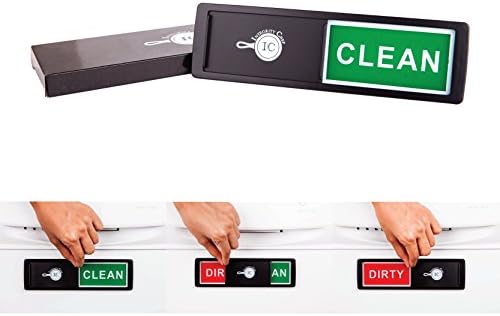 Clean Dirty Dishwasher Magnet Gift Set by Integrity Chef - Premium Quality Sign Magnets, Sliding Dish Washer Indicator, Strong Magnetic Backing, Great for Home or Office, SAVE A LIFE!