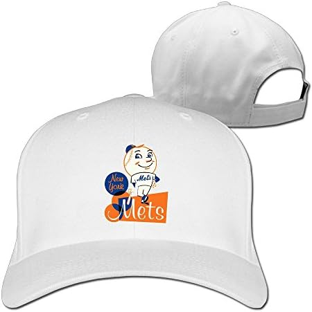 XJBD Unisex Mr. &amp; Mrs. Met Hip Hop Caps Hat White