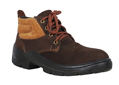 Botina de Amarrar Sola de Borracha Nubuk Marrom 38