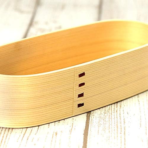 Amazon レンジ対応曲げわっぱお弁当箱 スリム小判 550cc 間仕切り付き 弁当箱 オンライン通販