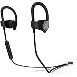 Bluetooth Headphones, Doace V4.1 Wireless Sport Sweatproof Stereo Earphones In-Ear Noise Cancelling Earbuds Ergonomic Design 180 Degree Adjustable Ear Hook Headset with Mic (Black)