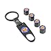 iDoood Car Tire Valve Stem Air Caps Cover + Keychain Black (Logo:Superman)