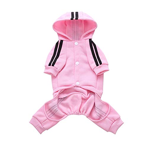Letdown Pet Clothes,Puppy Hoodie Sweater Dog Coat Warm Sweatshirt 82 Printed Sweater Dog Outfits (S, Pink)