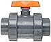 Hayward TB1100STE Series TB True Union Ball Valve, Socket/Threaded End, PVC with EPDM Seals, 1