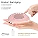 White Noise Machine - Sound Machine with LED Colorful Night Light for Kids Adult - 20 Non-Looping Soothing Sounds Baby Therapy Sound Machine, Built-in Auto-Off Timer & 3 Power Supply Modes(Pink)