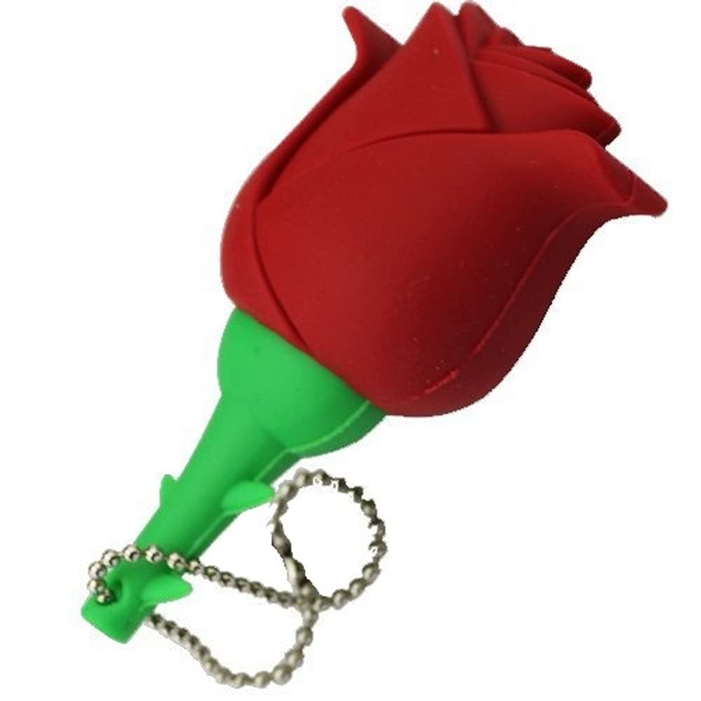 Rose Red 16GB Flower USB Flash Pen Drive Memory Thumb Stick Data Storage Red for Mum/Nana