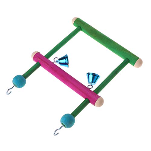 Seaskyer Parrots Playstand Bird Playground Wood Perch Gym Stand Playpen Bird Ladders Exercise Playgym for Electus Cockatoo Parakeet Conure Cockatiel Cage Accessories Exercise Toy