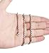 Gelmushta 3mm Stainless Steel Mens Womens Necklace Chain Link Rolo 16-36 Inch